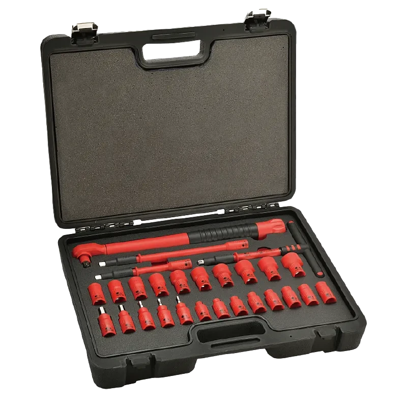 27pcs 3/8"Dr. VDE Sockets Sets-Short Hex Bits Sockets