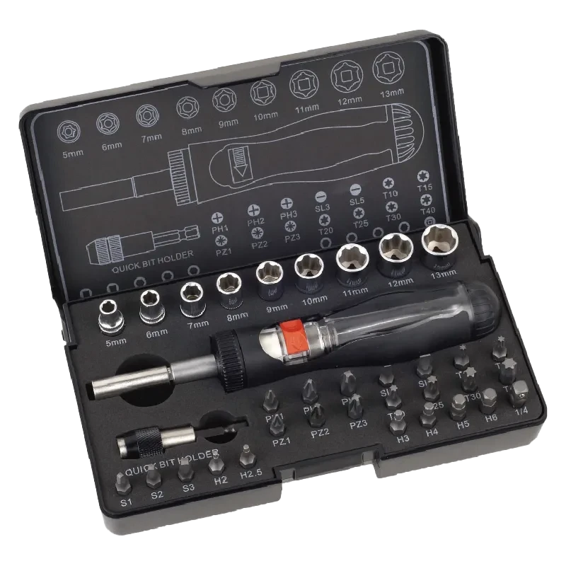 35pcs 1/4"Dr. Socket & Bit Set