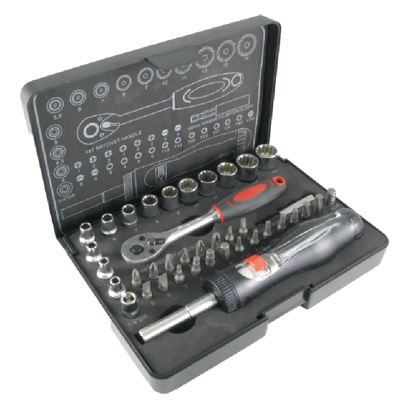 39pcs 1/4"Dr. Socket & Bit Set