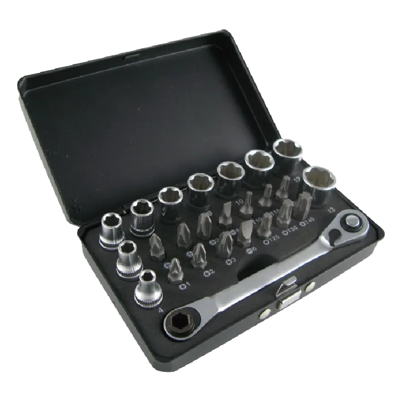 25pcs 1/4"Dr. Socket & Bit Set