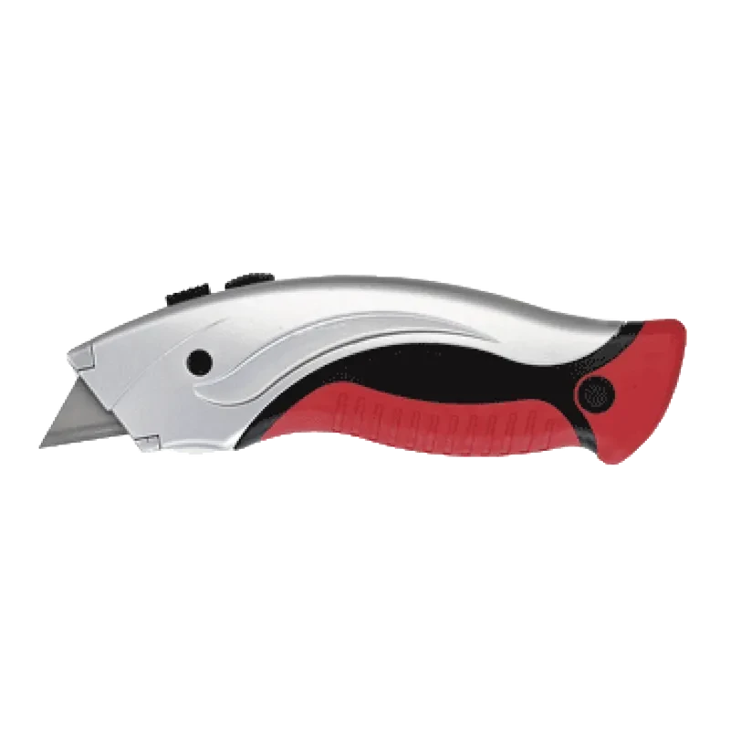 Quick Change Blade Retractable Utility Knife With Easy Push Out And Into With Replace Blades