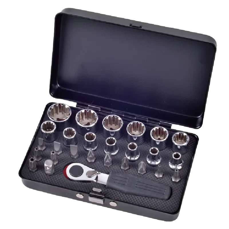 27pcs 1/4"Dr. Socket & Bit Set