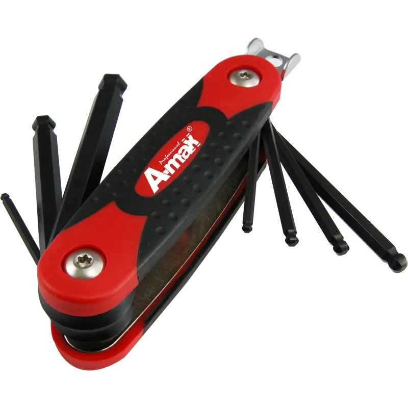 7pcs Folding Ball Point Hex Key Wrench Set-MM(CRV)