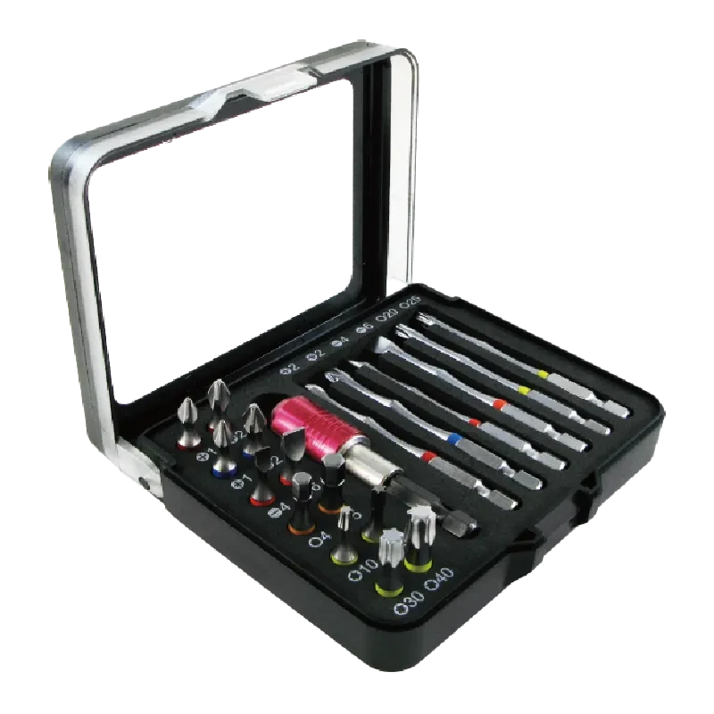 19pcs Color Ring Torsion Bit Set