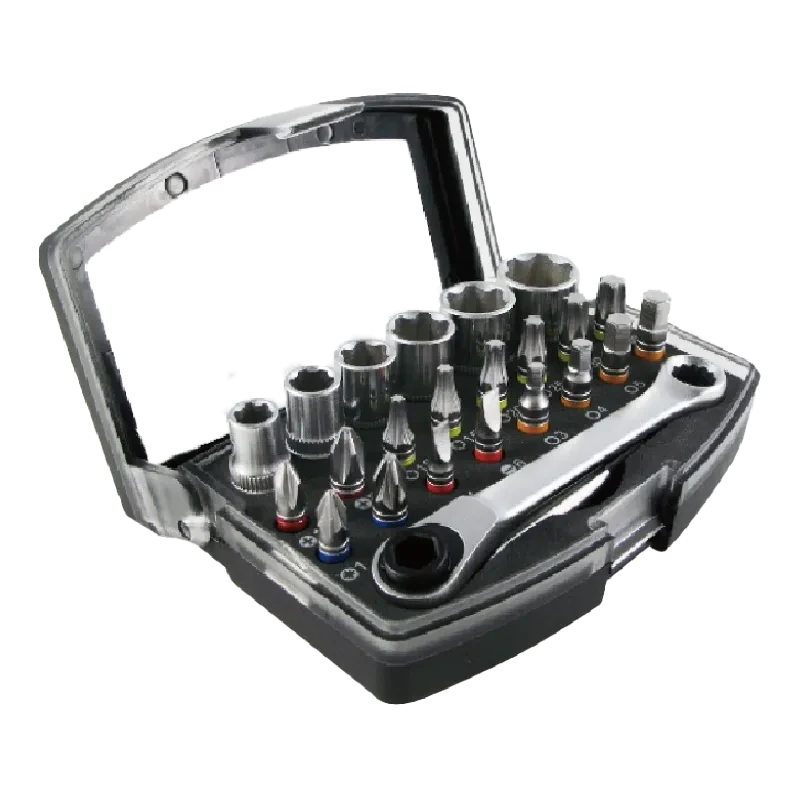 25pcs 1/4"Dr. Socket & Color Ring Bit Set