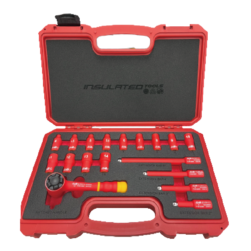 18pcs 1/4"Dr. Insulated Socket Wrench Set