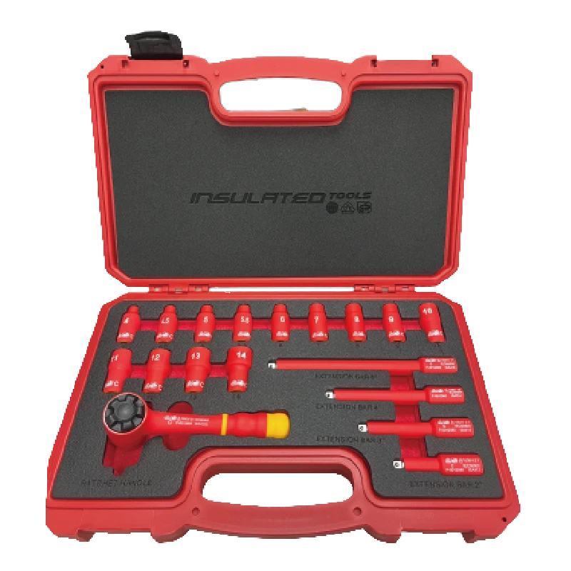 18pcs 1/4"Dr. Insulated Socket Wrench Set