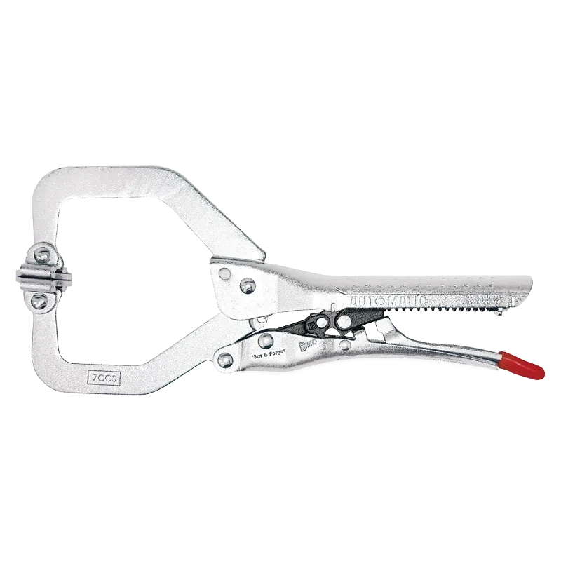 Automatic Locking C-Clamps Pliers- W/Swivel Pads