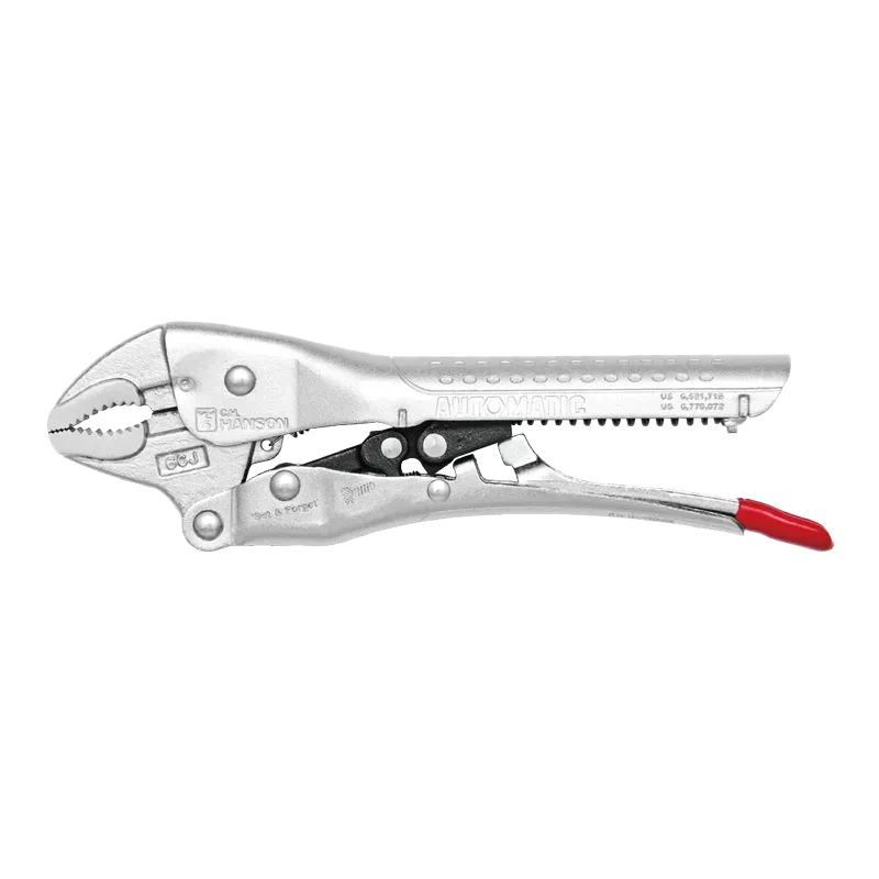 Automatic Curved Jaw Locking Pliers- w/Wire Cutter